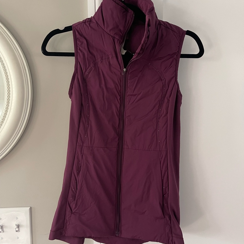 LULU LEMON Purple Zip-Up Vest